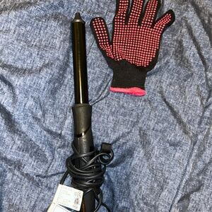 Black Curling Wand with Heat Glove